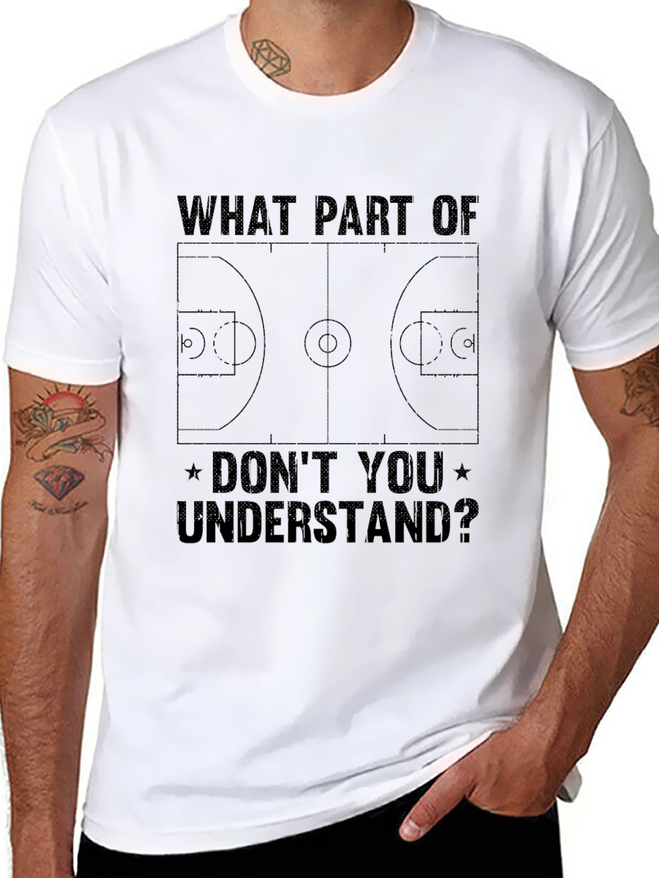 Basketball Court T-Shirt - Dont You Understand? Graphic Tee
