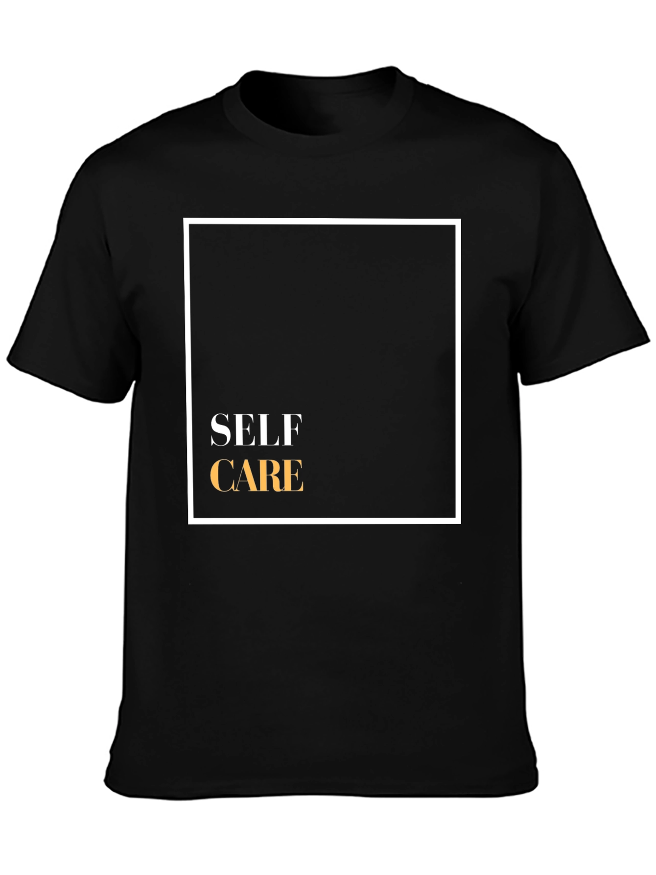 Self Care Graphic Tee - Black Cotton Blend