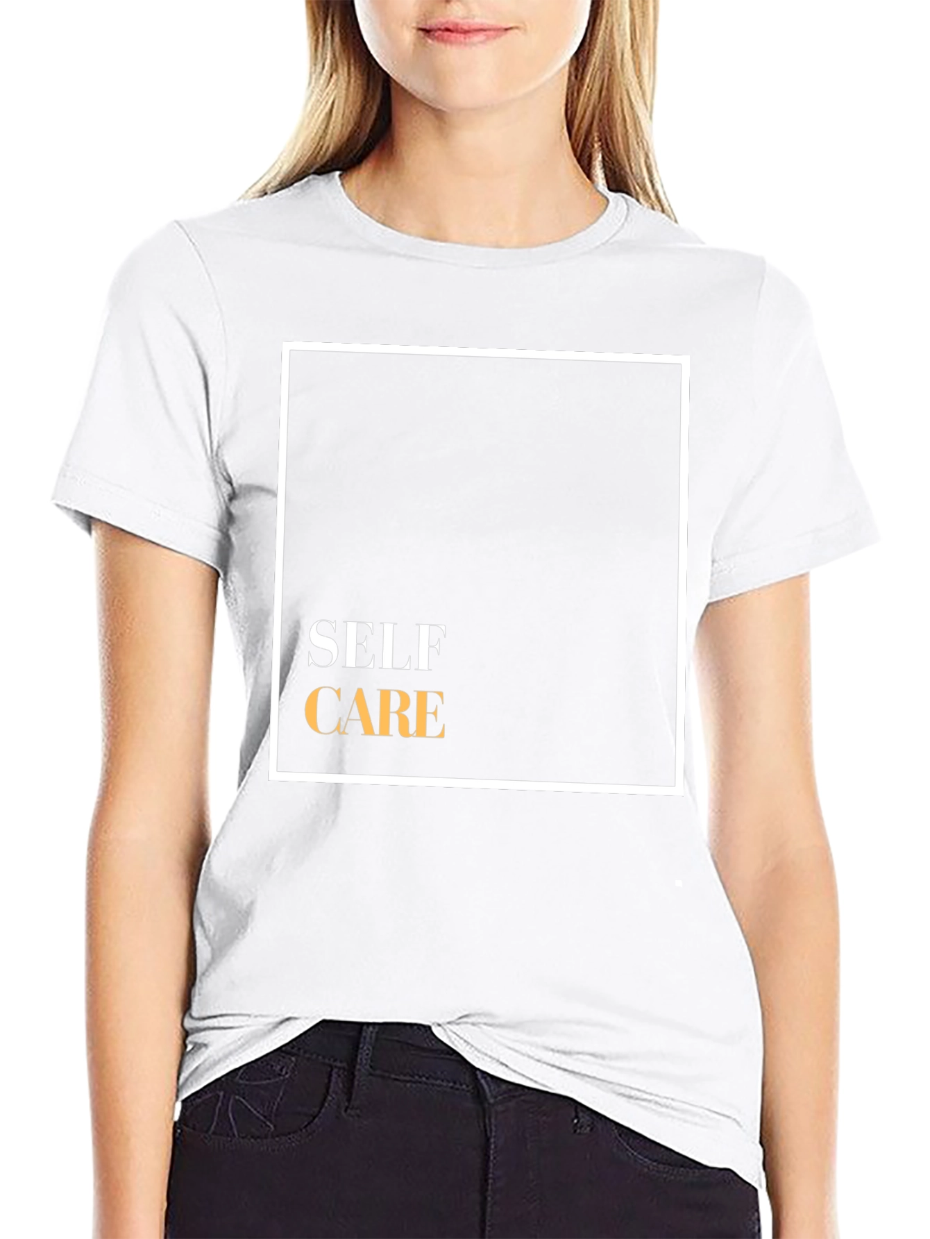 Self Care Graphic Tee - Black Cotton Blend
