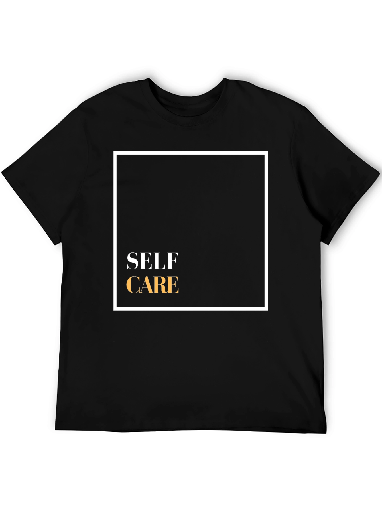 Self Care Graphic Tee - Black Cotton Blend