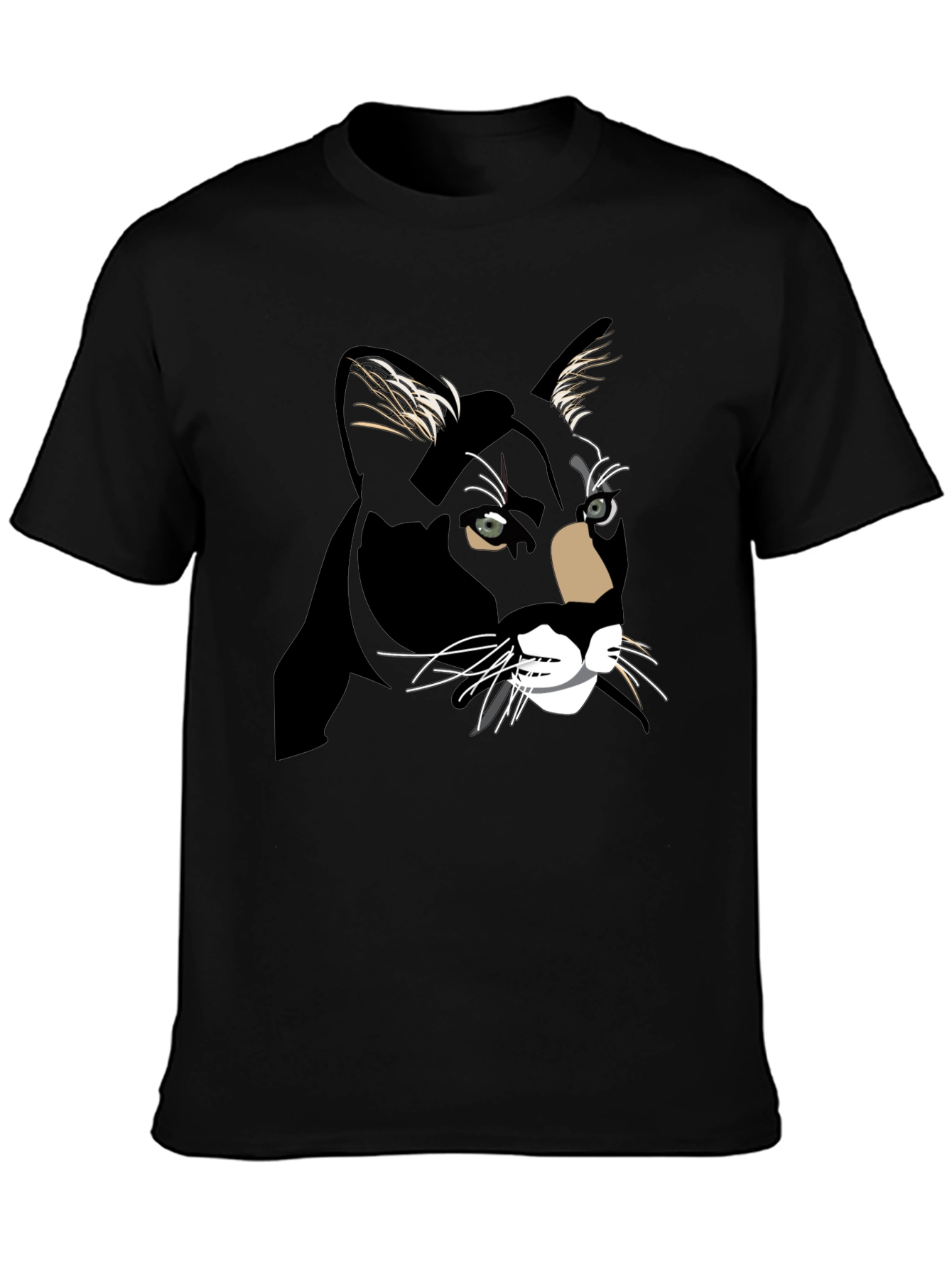 Black Cat Graphic Print T-Shirt