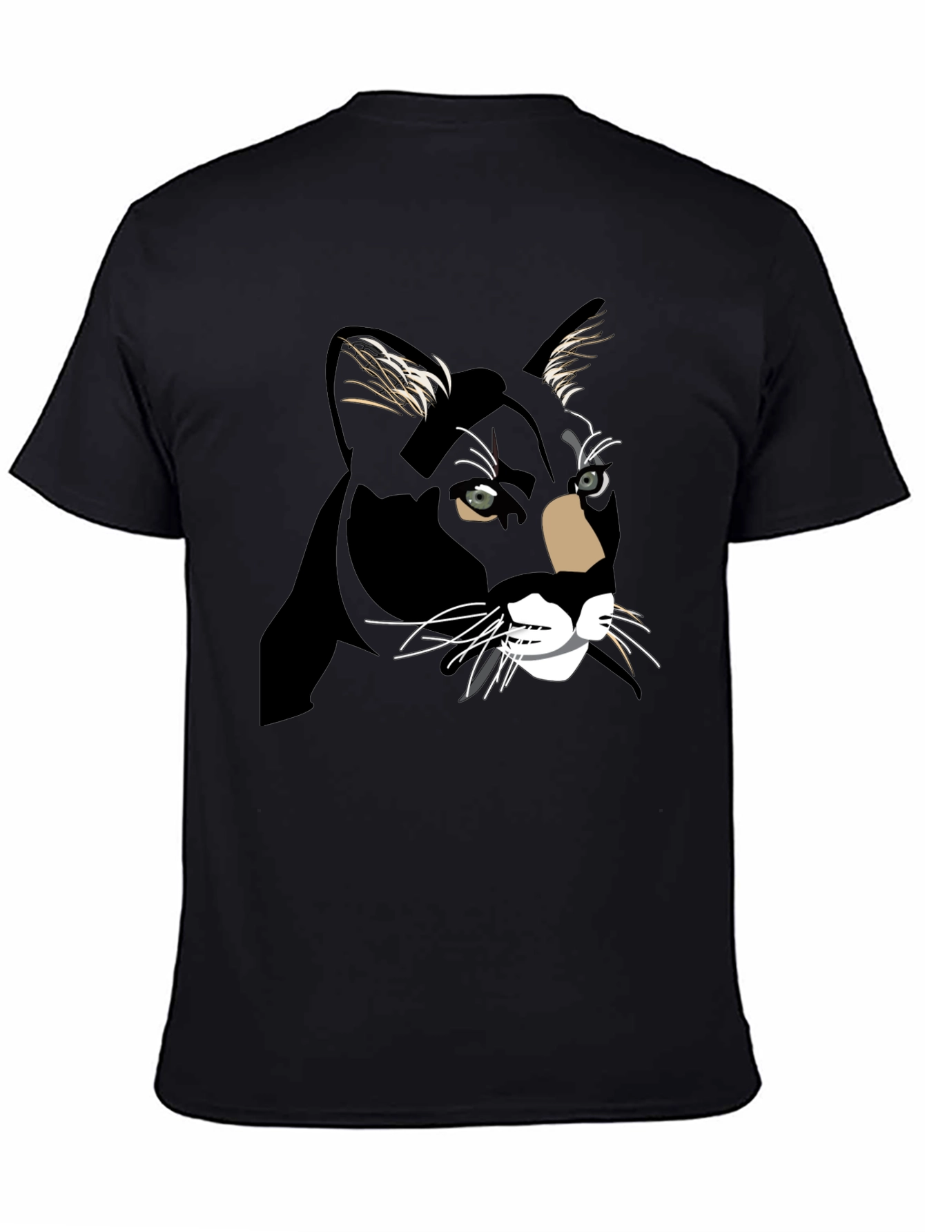 Black Cat Graphic Print T-Shirt