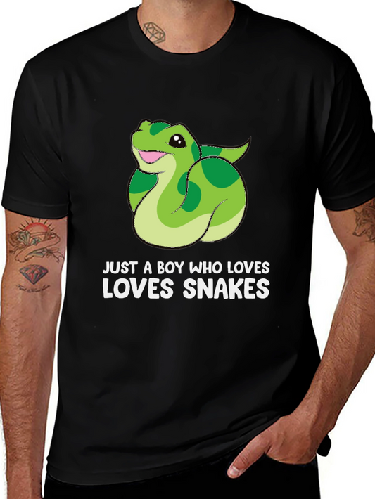Boys Snake Lover T-Shirt - Cute Reptile Graphic Tee