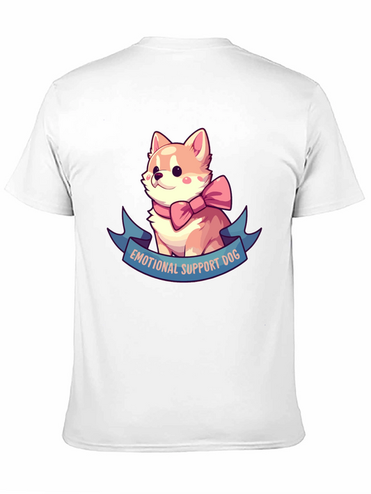 Emotional Support Dog Graphic Tee - Cute Puppy Design