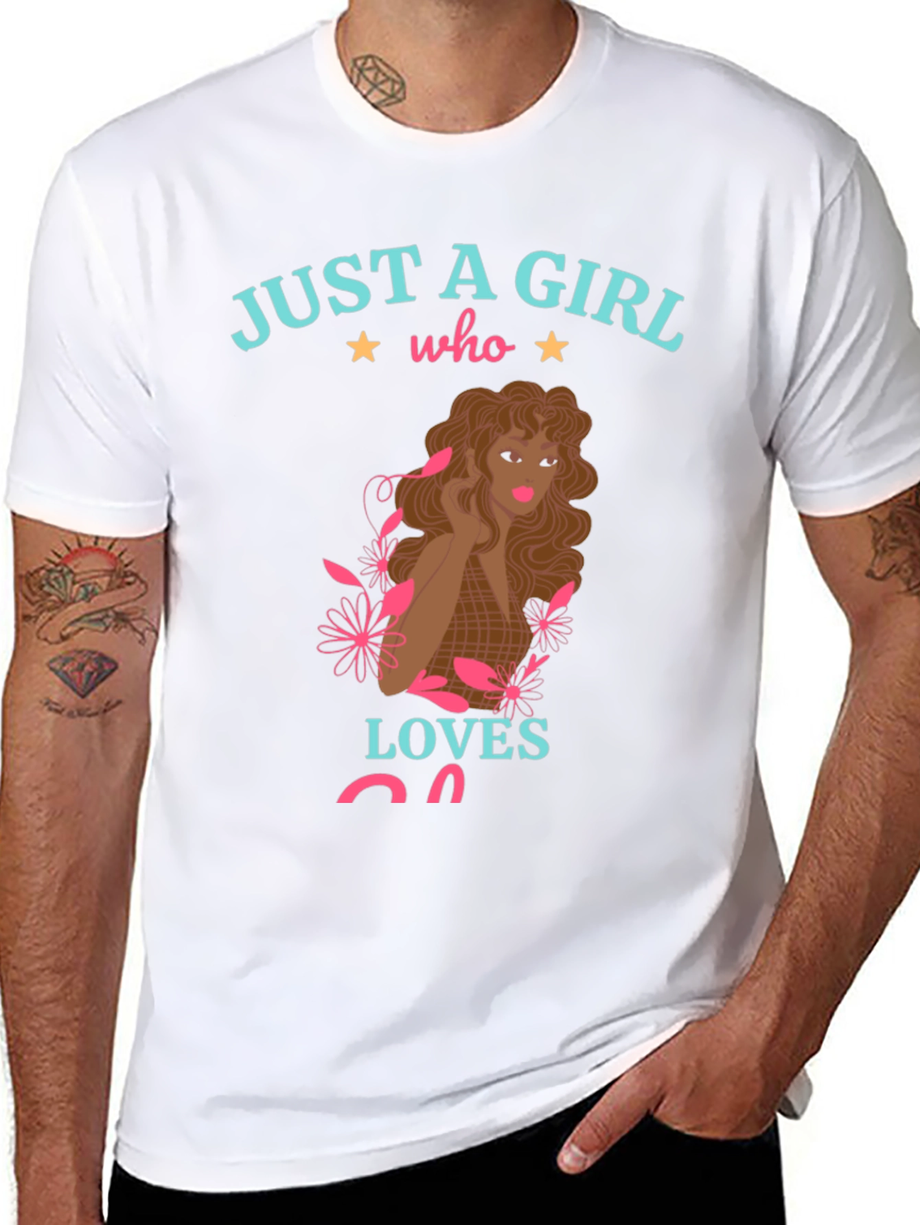 Just A Girl Who Loves Cats Graphic T-Shirt