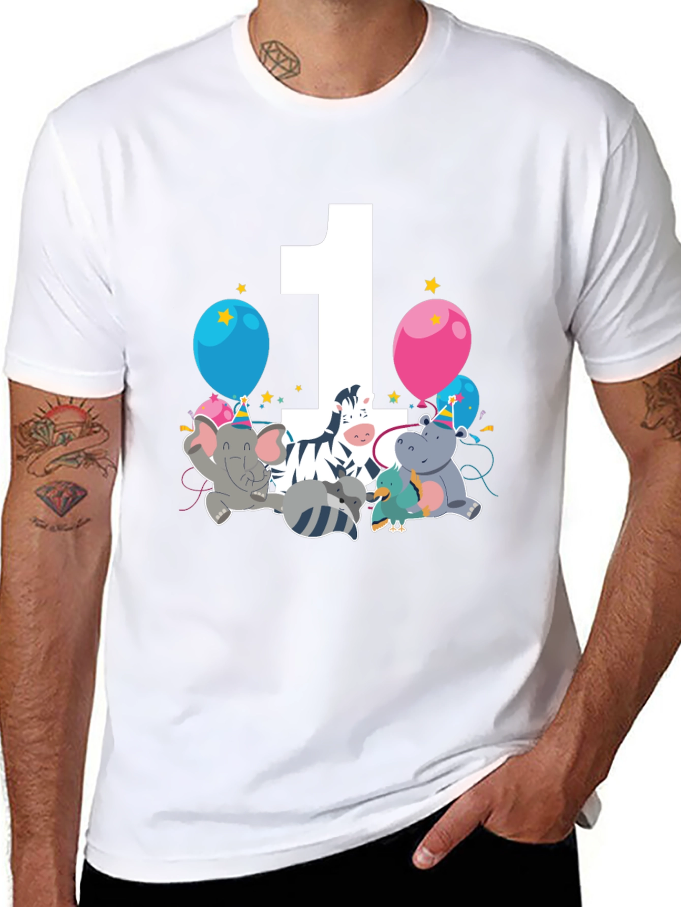 Birthday One Zoo Animal Party T-Shirt