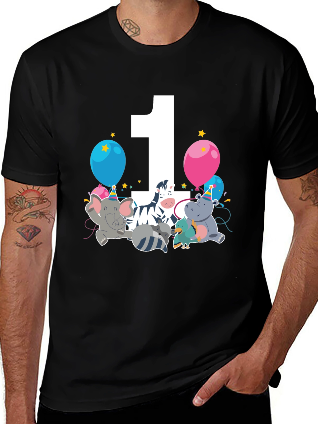 Birthday One Zoo Animal Party T-Shirt
