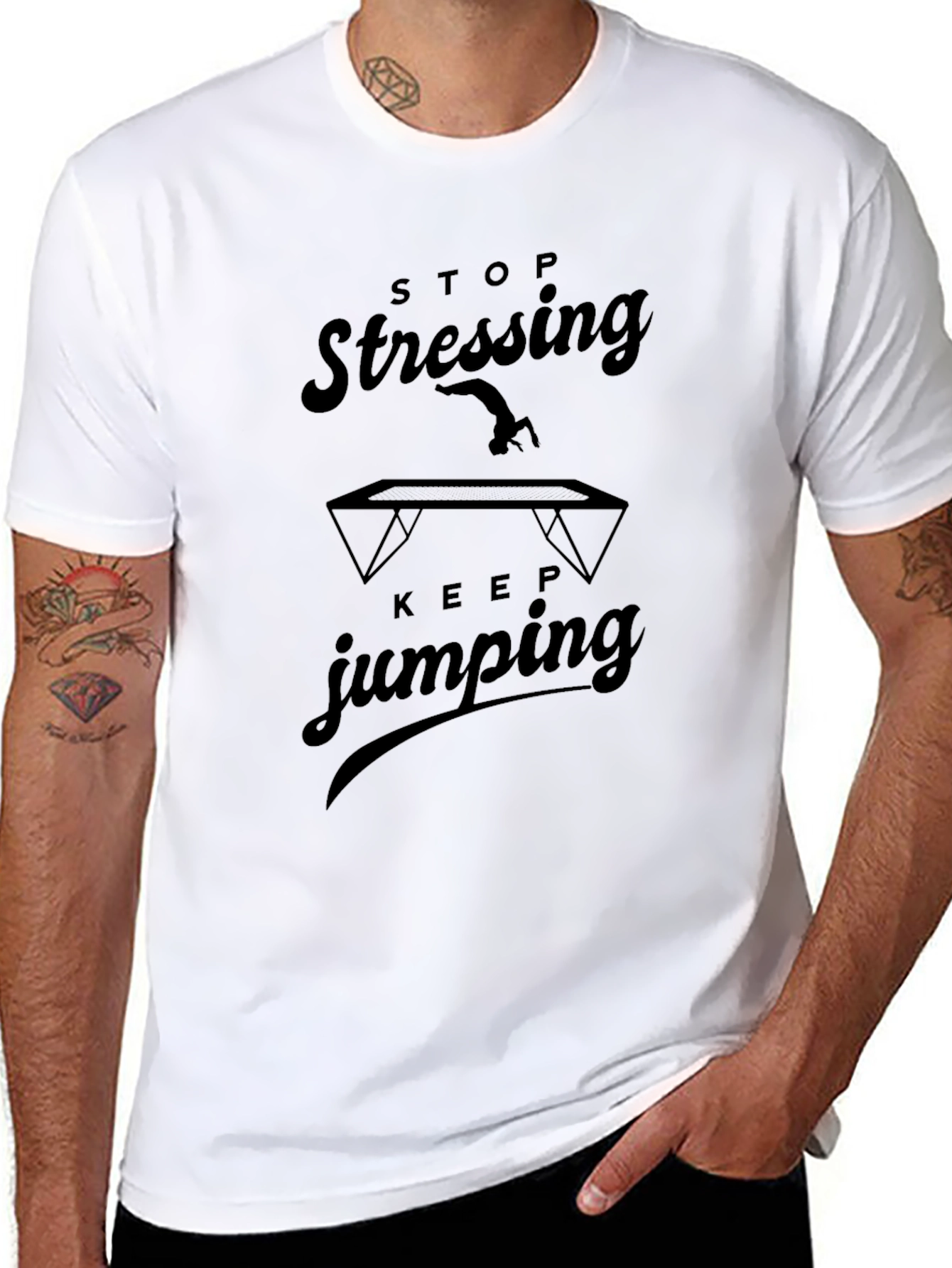 Stop Stressing Keep Jumping T-Shirt
