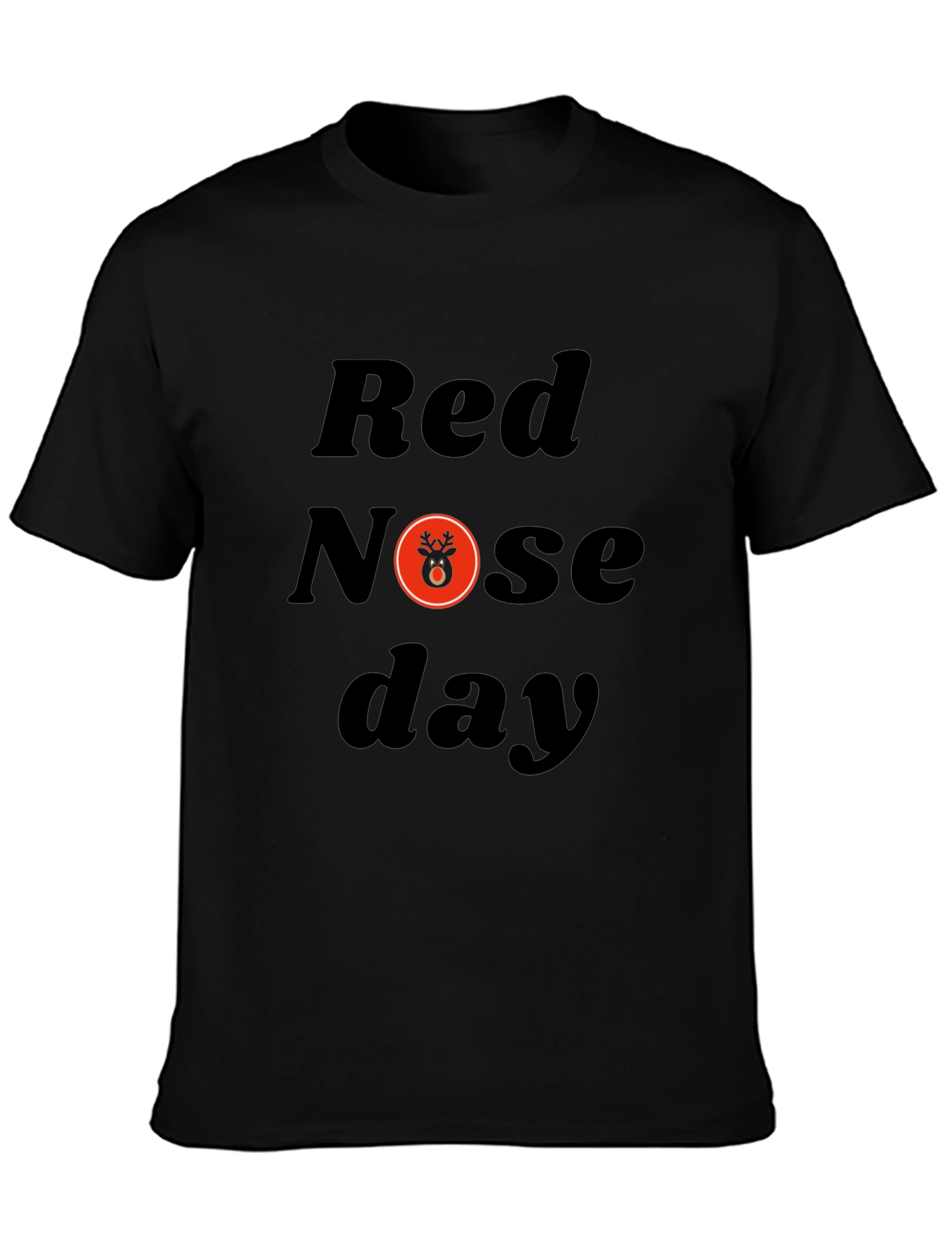 Red Nose Day Black T-Shirt