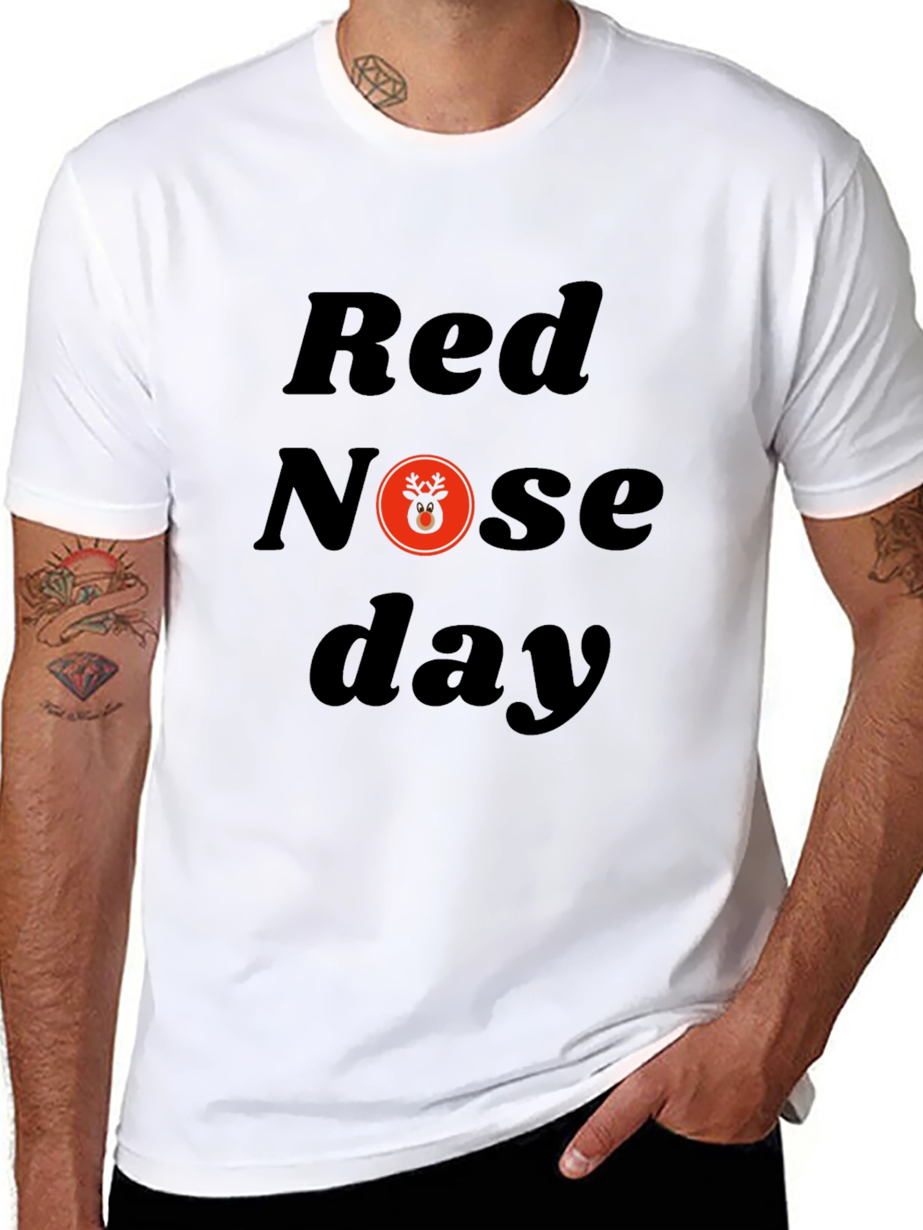Red Nose Day Black T-Shirt
