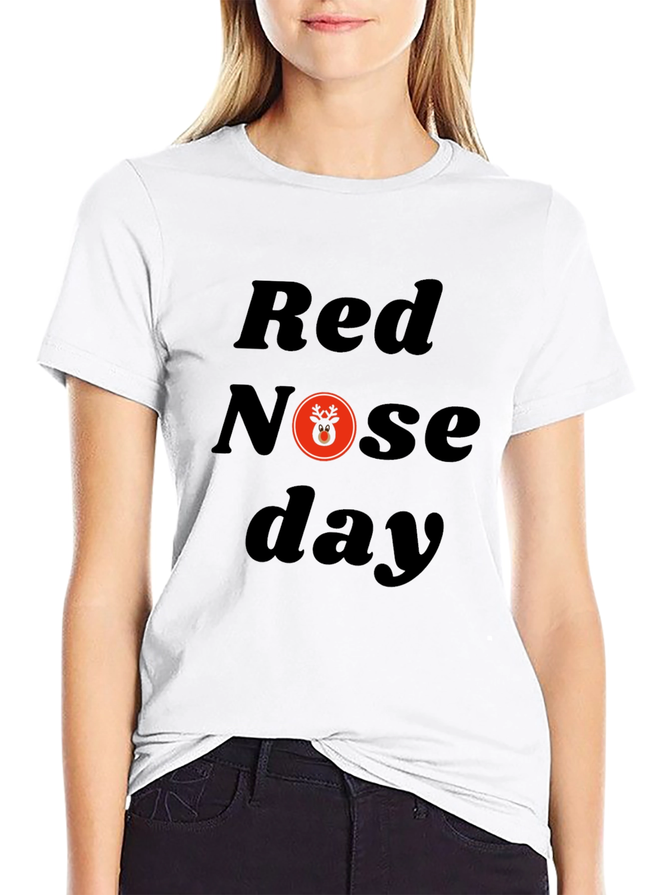 Red Nose Day Black T-Shirt
