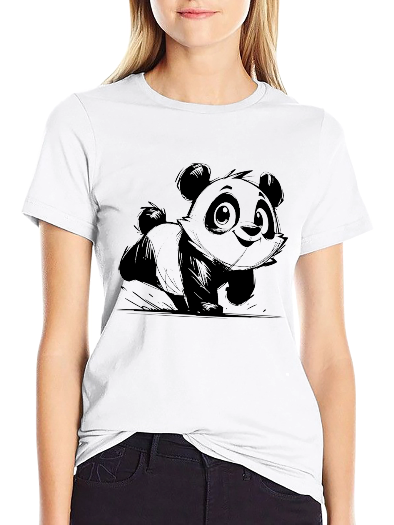 Panda Graphic Black T-Shirt - Casual Style
