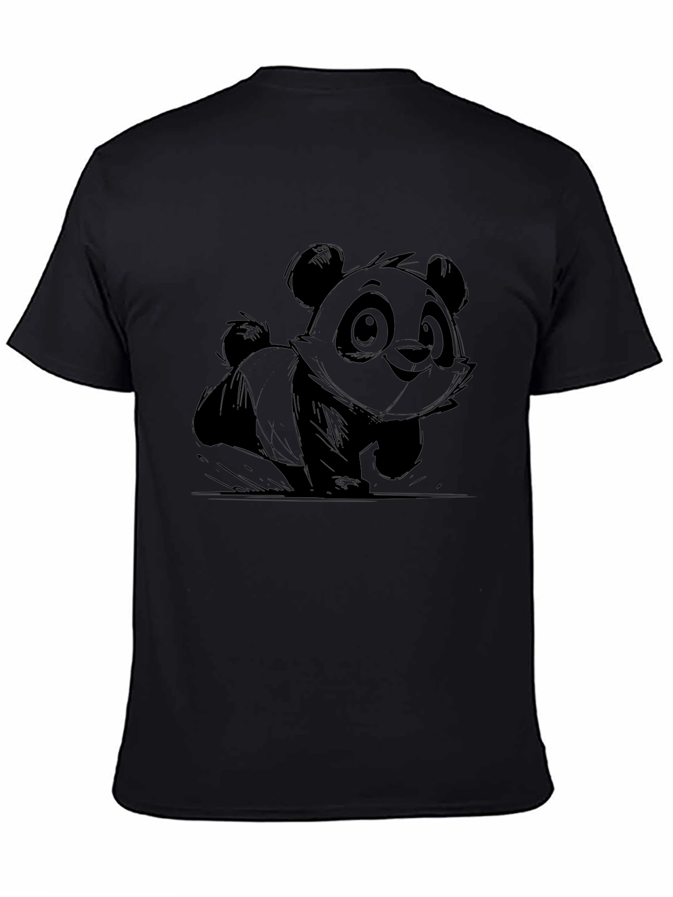 Panda Graphic Black T-Shirt - Casual Style