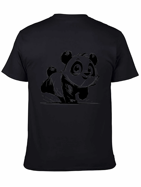 Panda Graphic Black T-Shirt - Casual Style