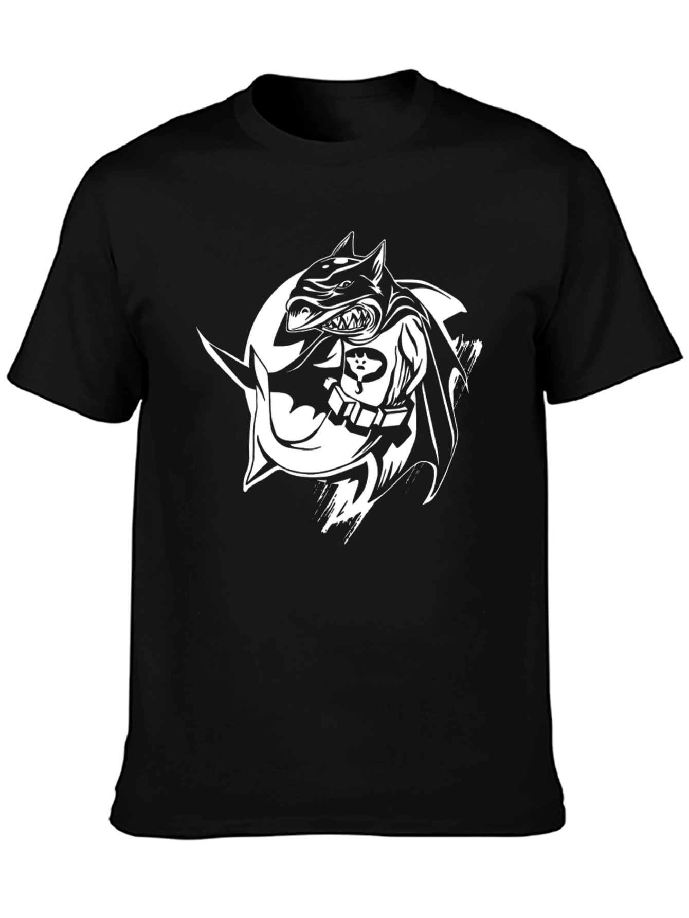 Black Batman Dog T-Shirt - Unique Graphic Tee