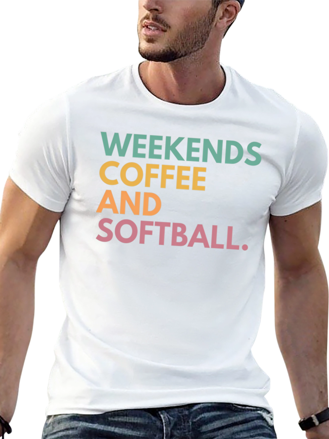 Weekends Coffee and Softball T-Shirt