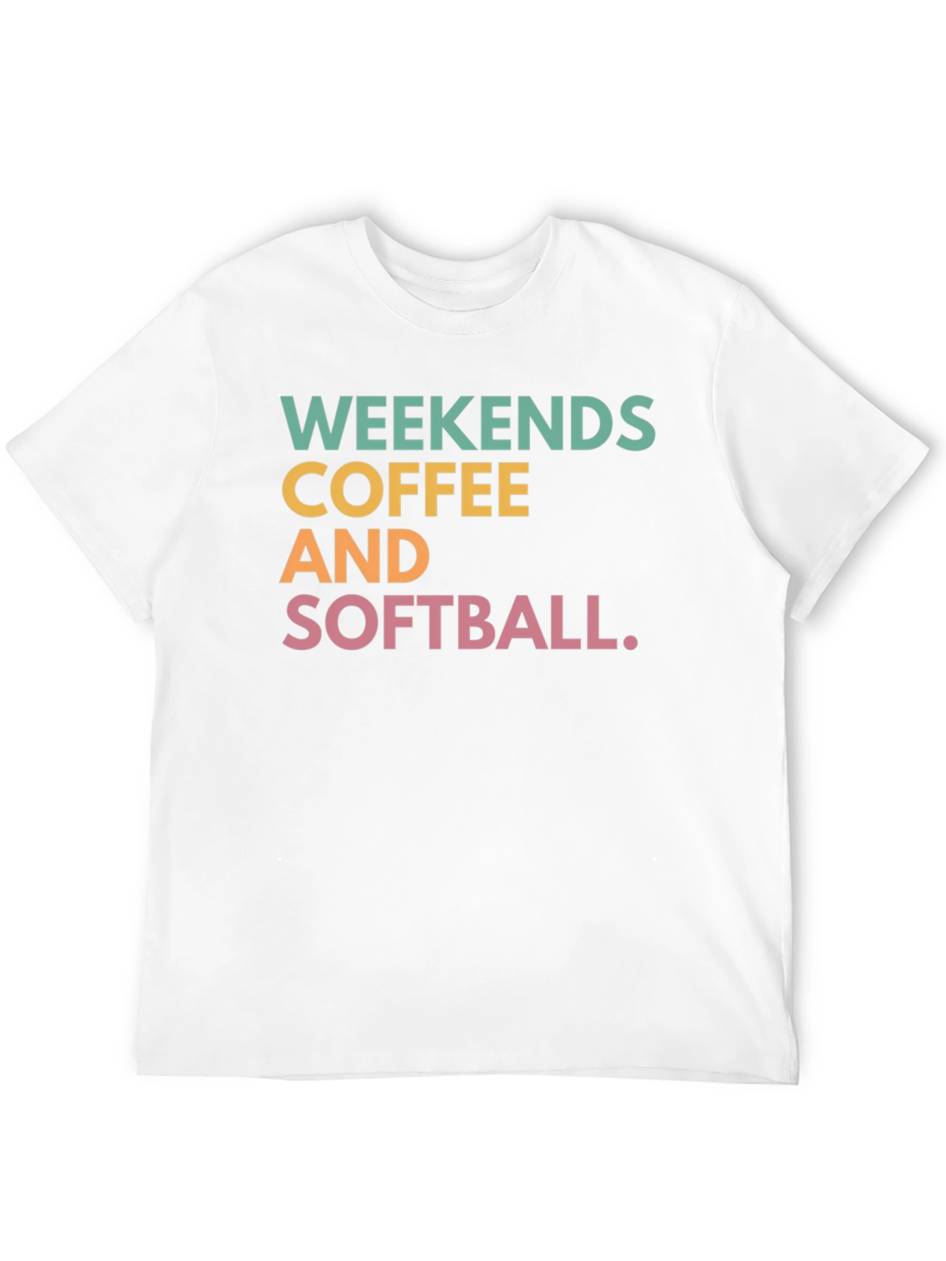 Weekends Coffee and Softball T-Shirt