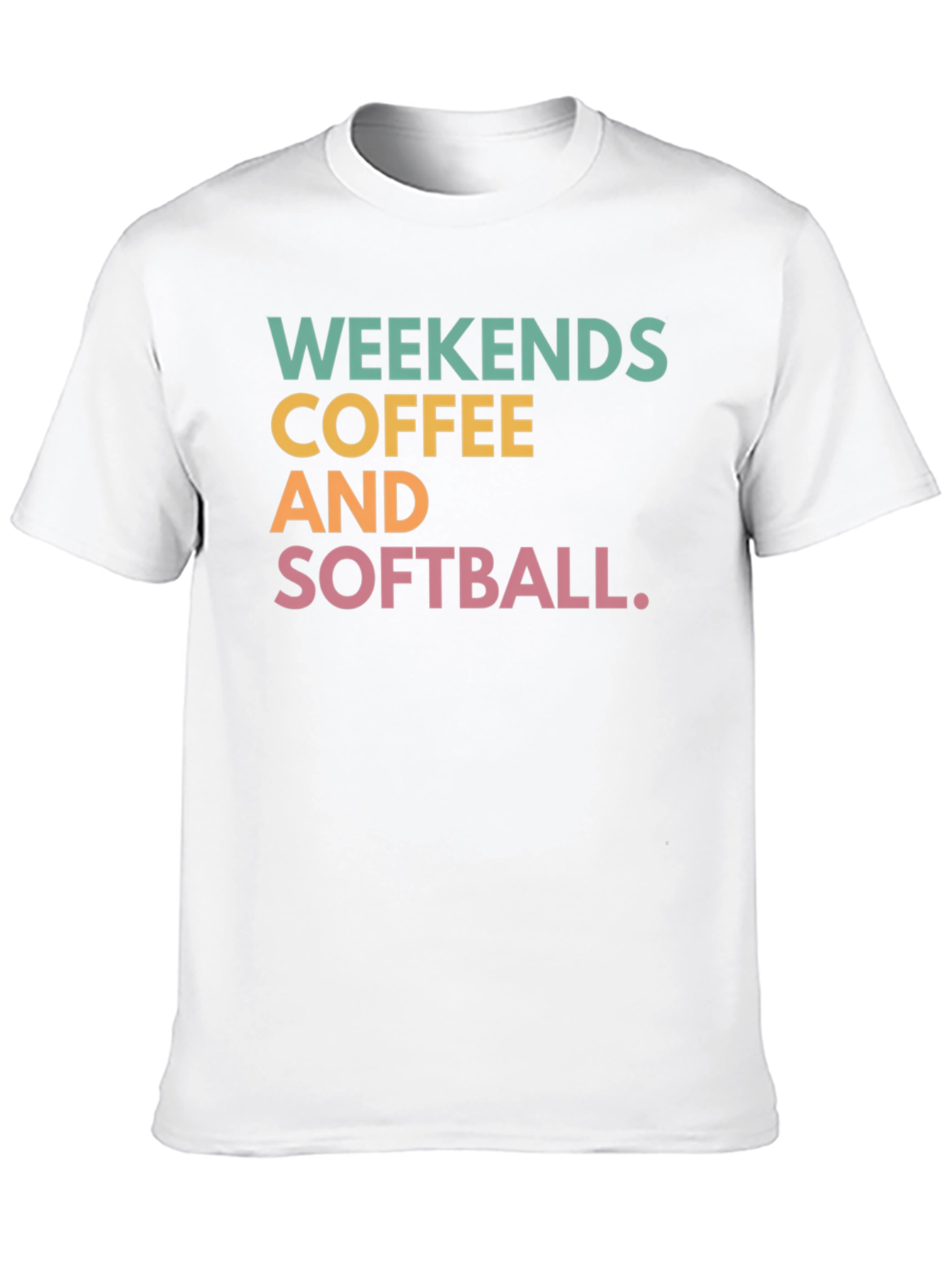 Weekends Coffee and Softball T-Shirt