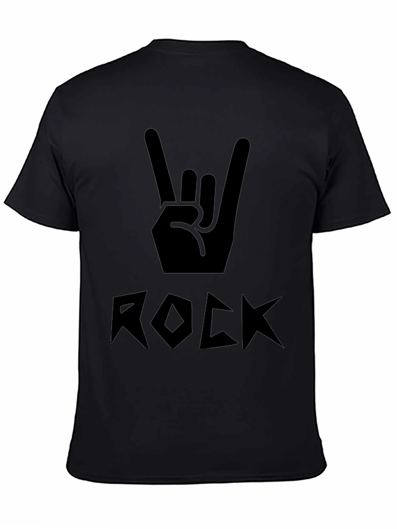 Rock On Black Graphic Tee
