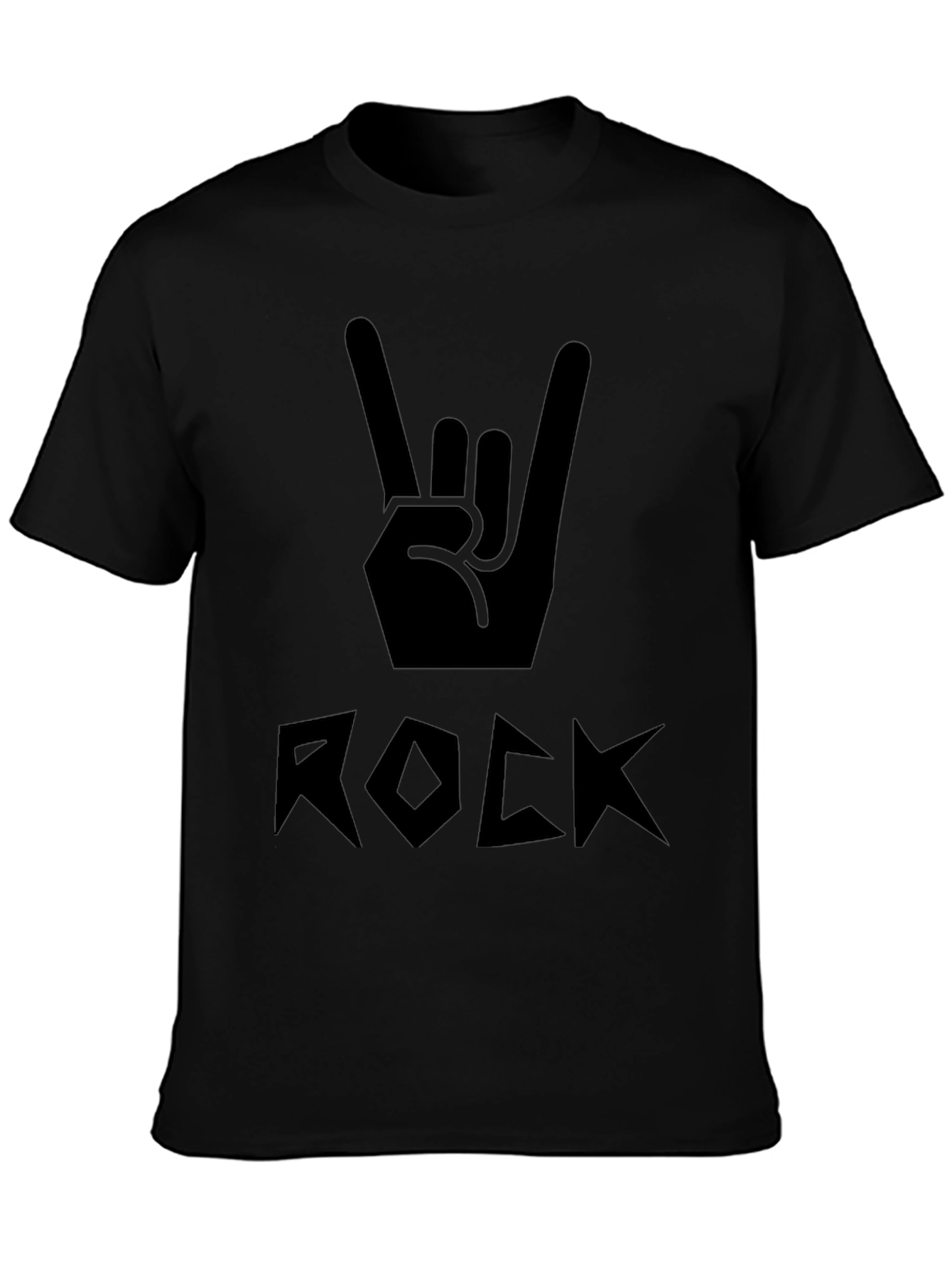 Rock On Black Graphic Tee