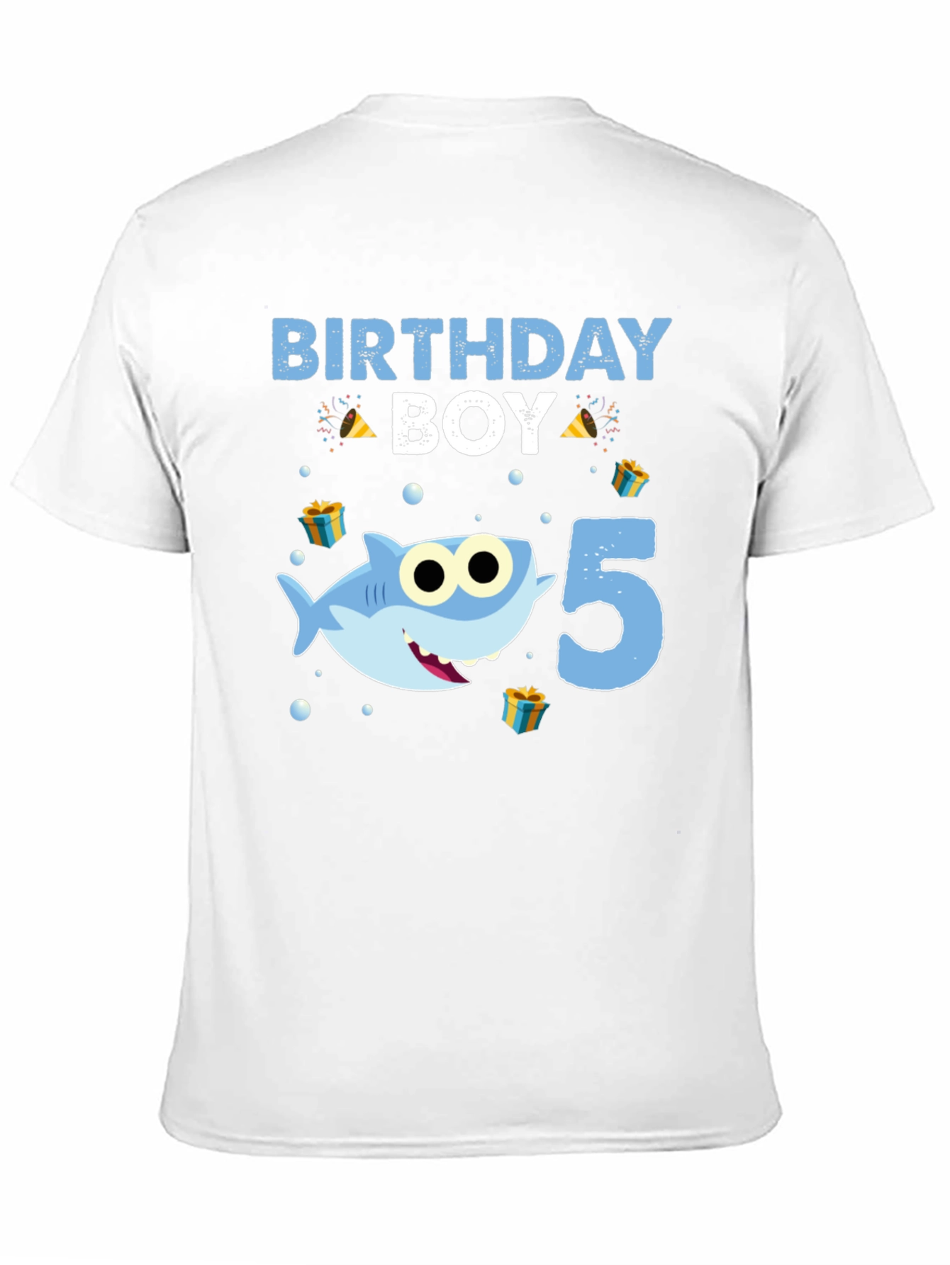 Birthday Boy Shark 5th Birthday T-Shirt