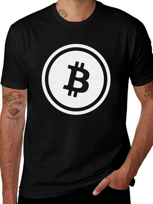 Bitcoin Logo Black T-Shirt - Crypto Currency Fashion