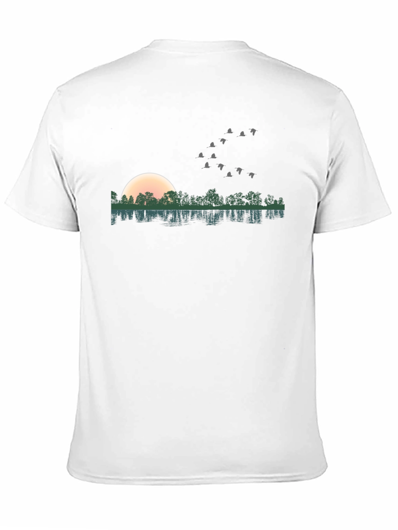 Nature T-Shirt - Sunset Trees Birds