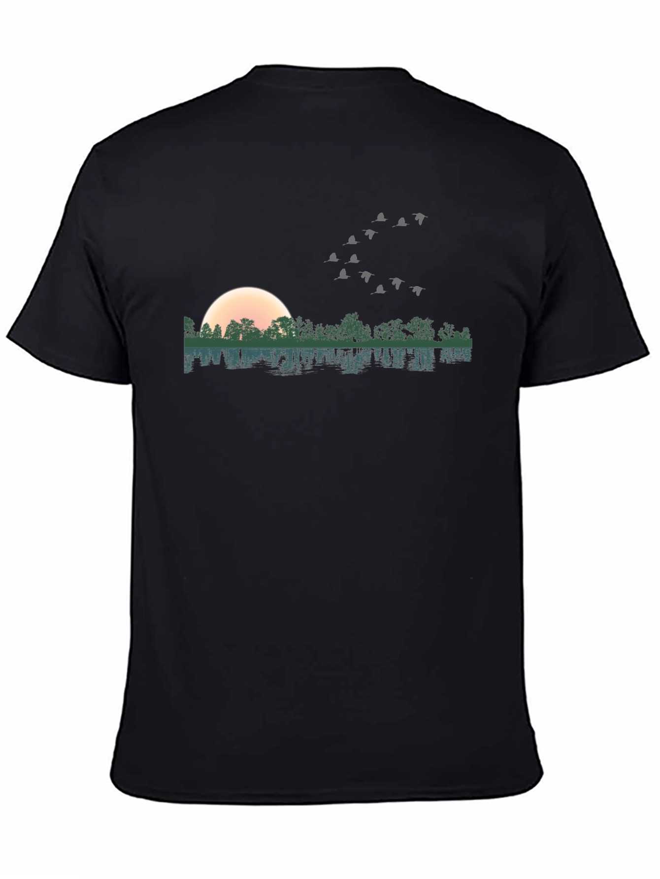 Nature T-Shirt - Sunset Trees Birds