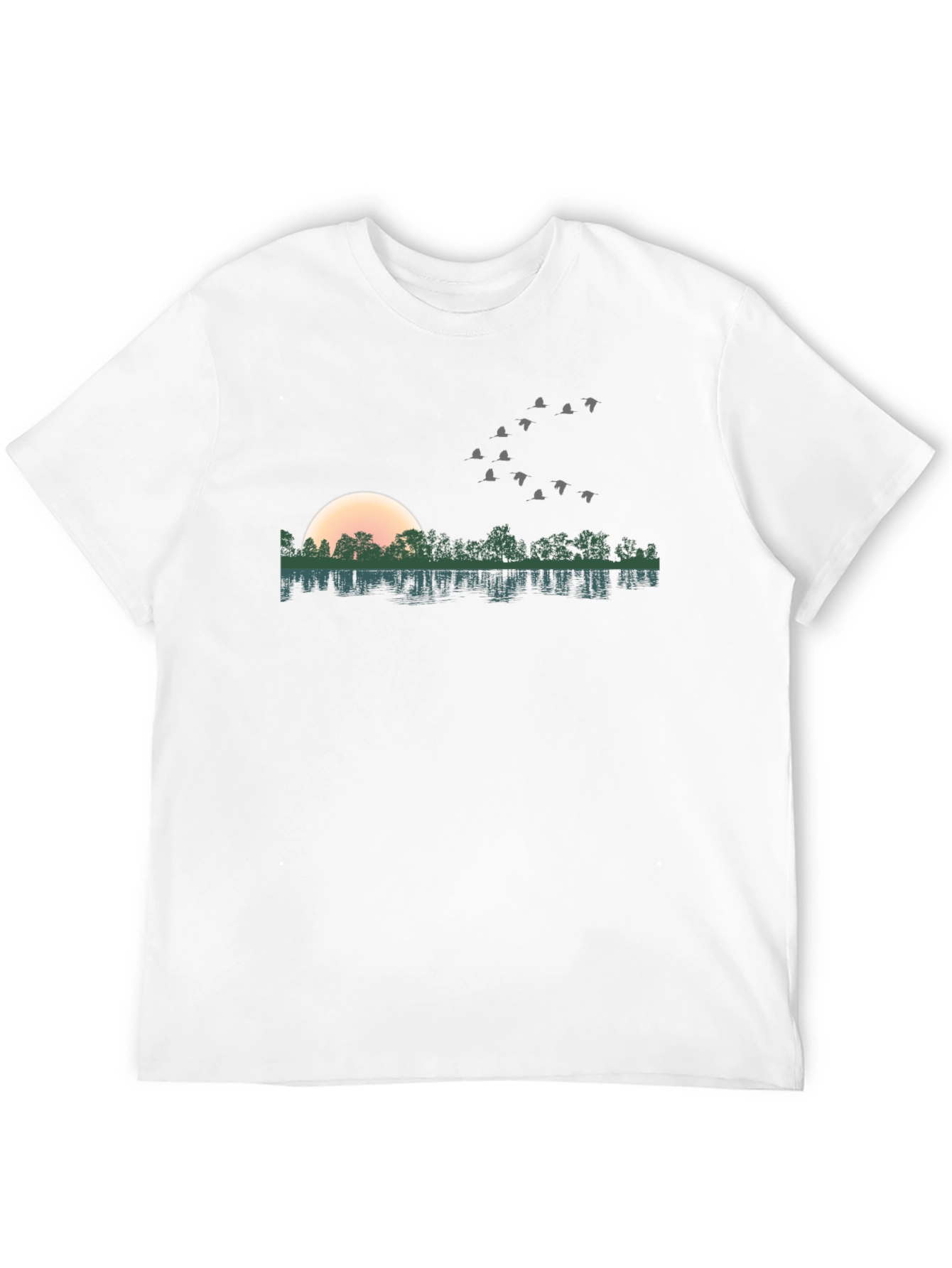 Nature T-Shirt - Sunset Trees Birds