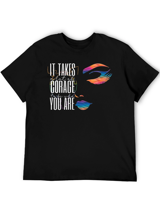Courage Rainbow Graphic Tee - Express Yourself!