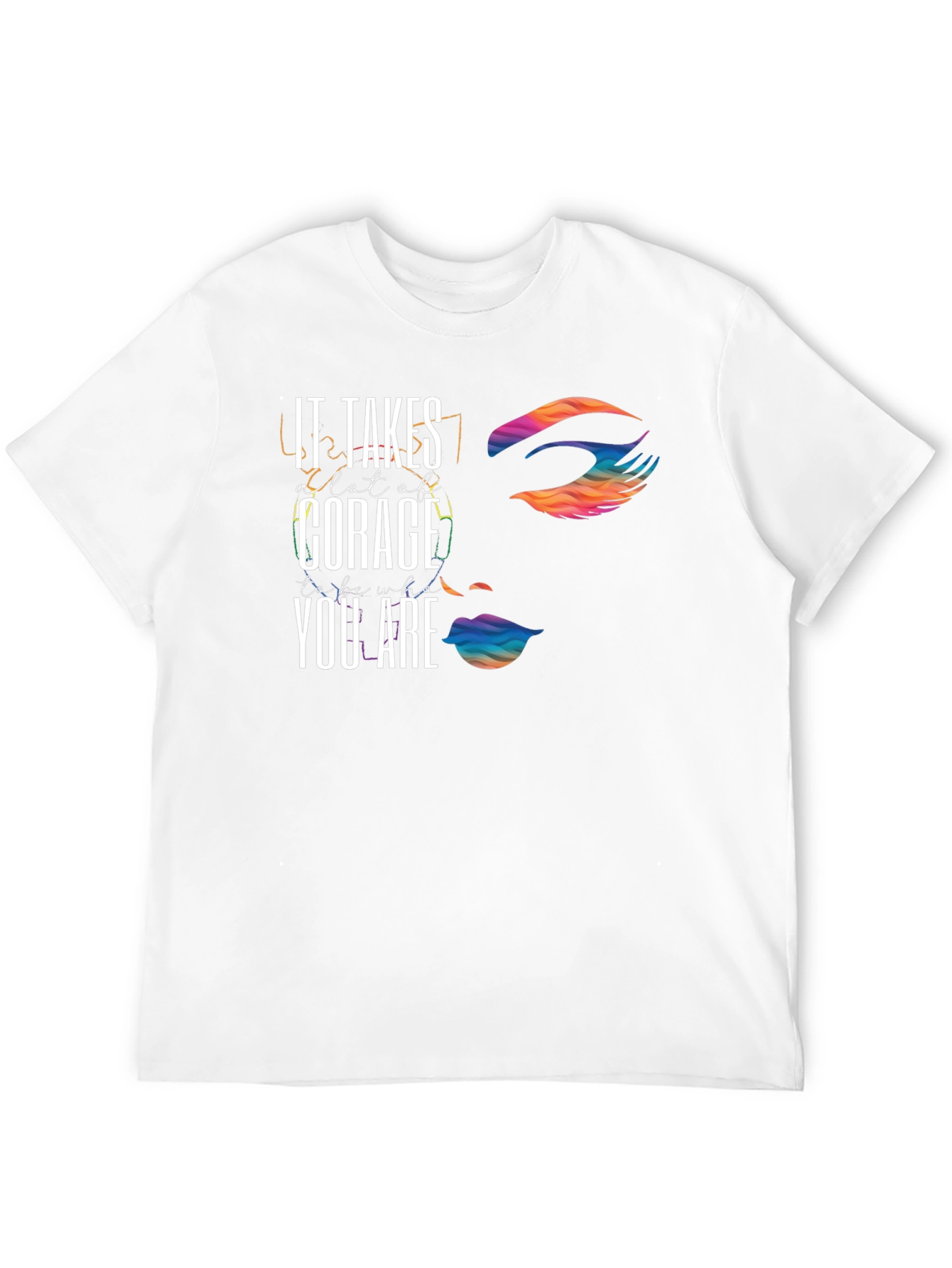 Courage Rainbow Graphic Tee - Express Yourself!
