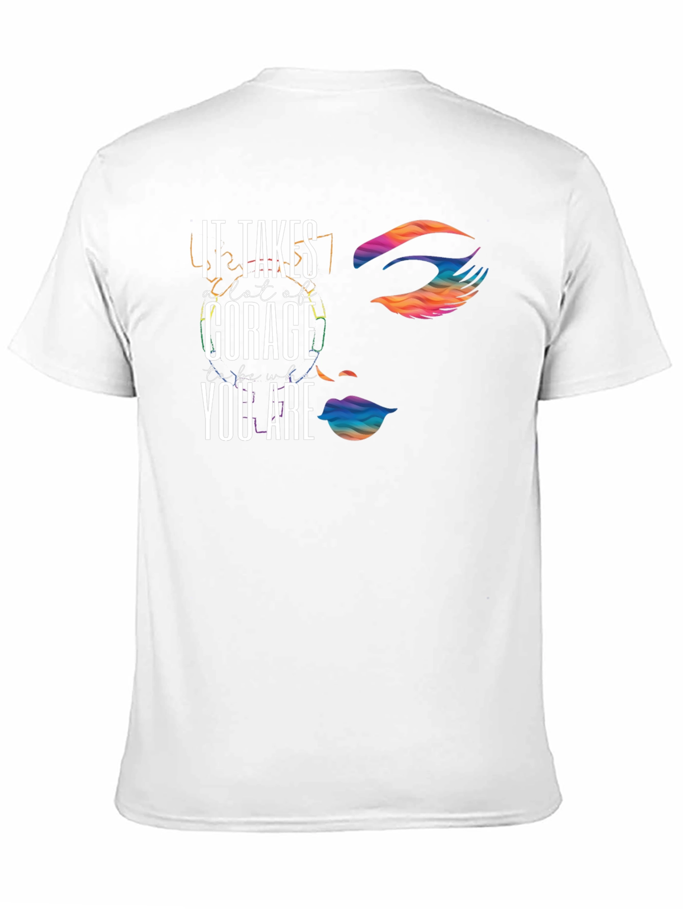 Courage Rainbow Graphic Tee - Express Yourself!