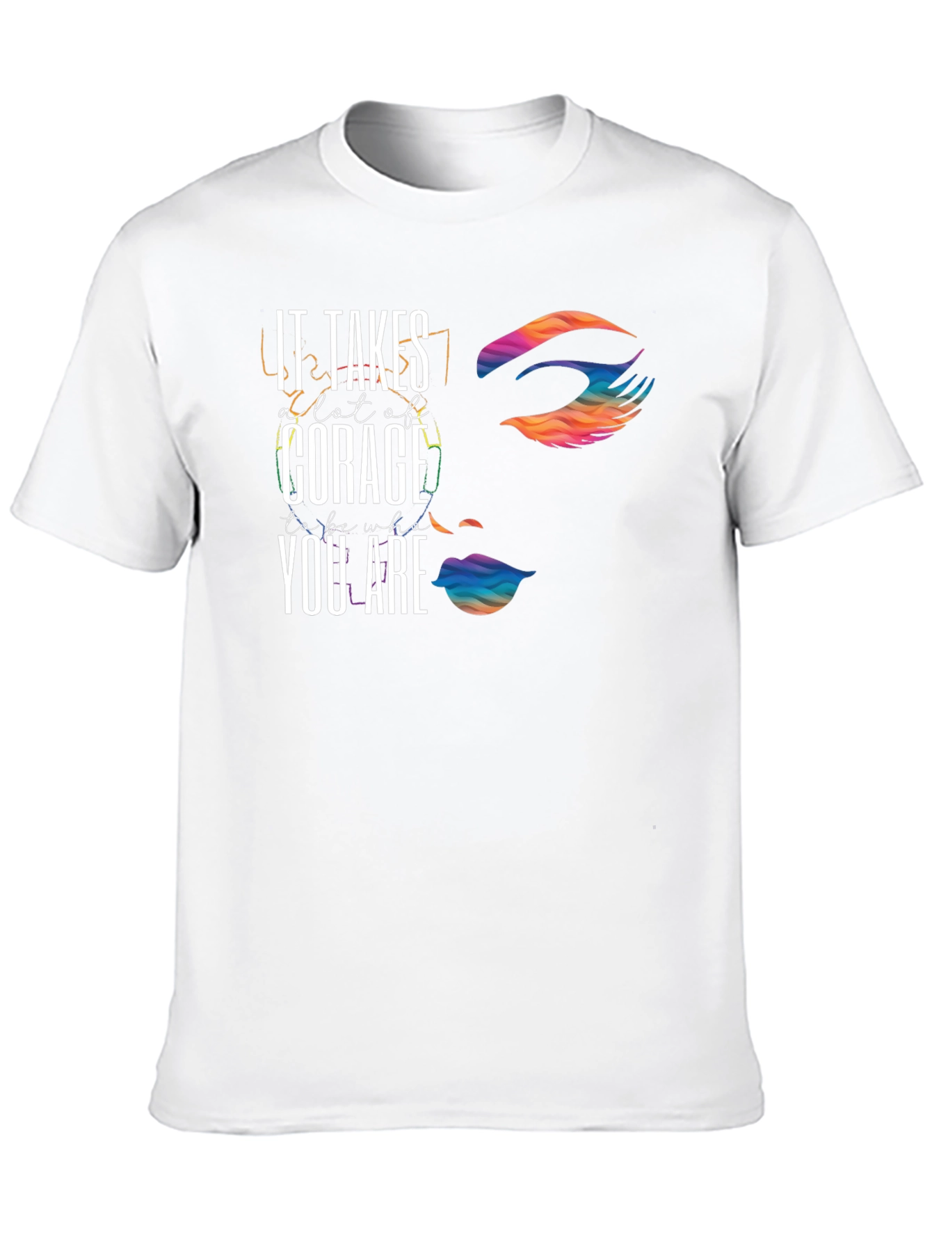Courage Rainbow Graphic Tee - Express Yourself!