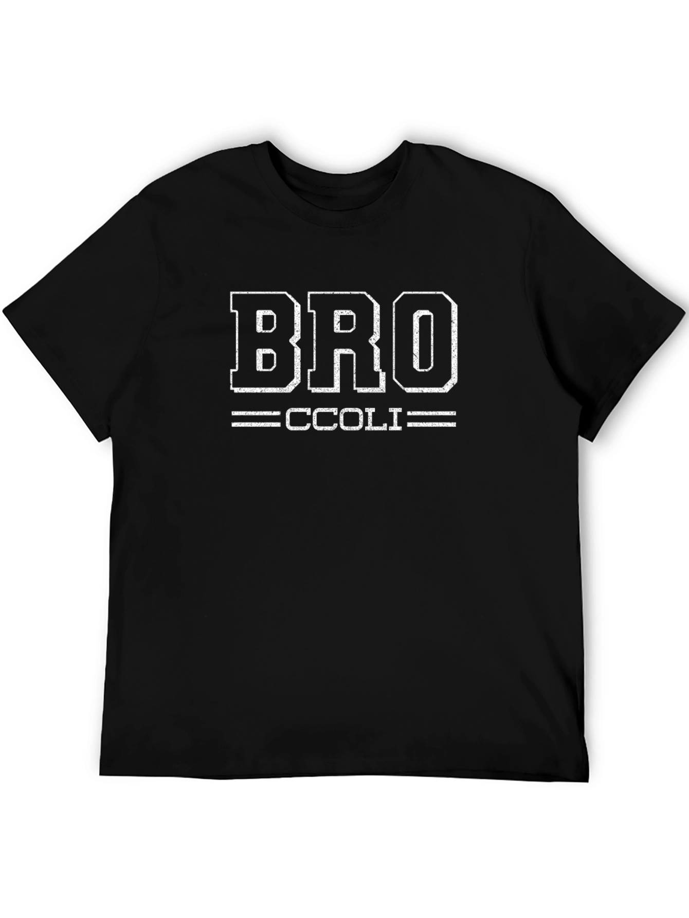 Broccoli Pun T-Shirt - Black Cotton Casual Tee