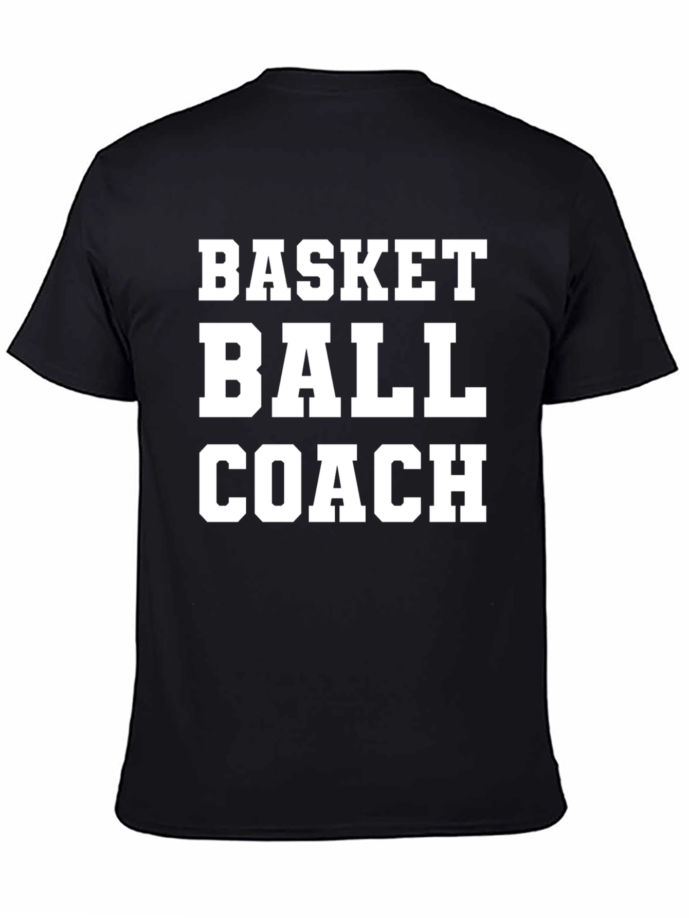 Basketball Coach Graphic T-Shirt - Black