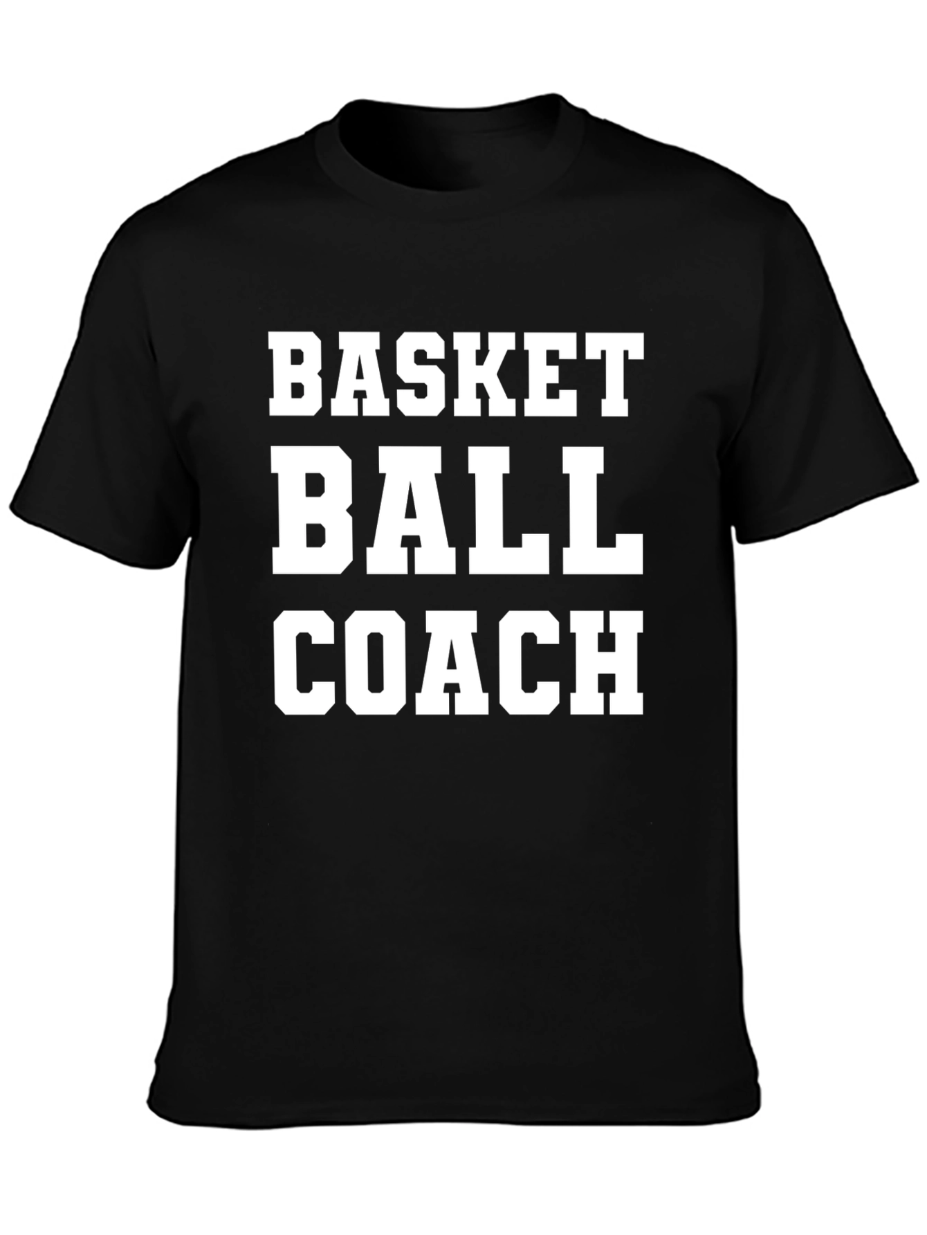 Basketball Coach Graphic T-Shirt - Black