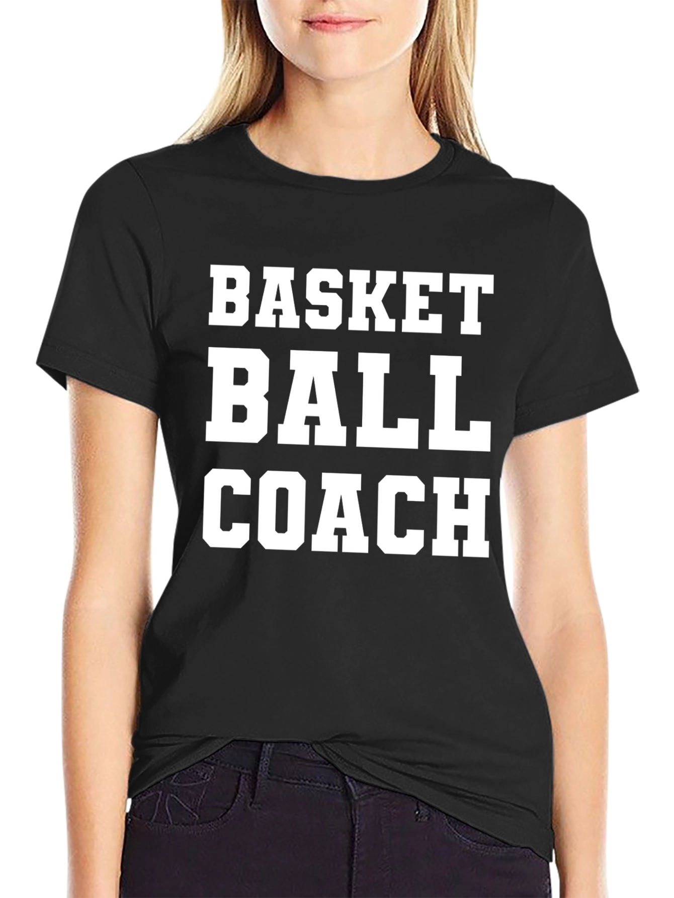 Basketball Coach Graphic T-Shirt - Black