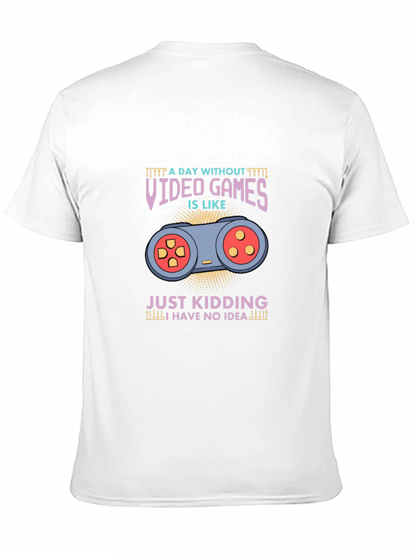 A Day Without Video Games Black Graphic T-Shirt