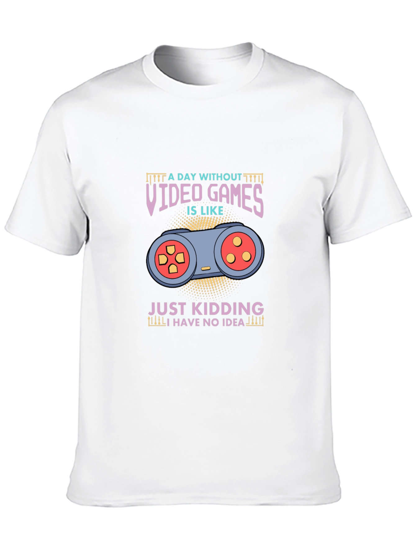 A Day Without Video Games Black Graphic T-Shirt