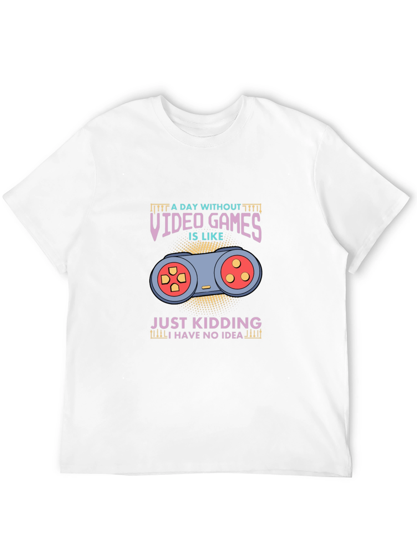 A Day Without Video Games Black Graphic T-Shirt