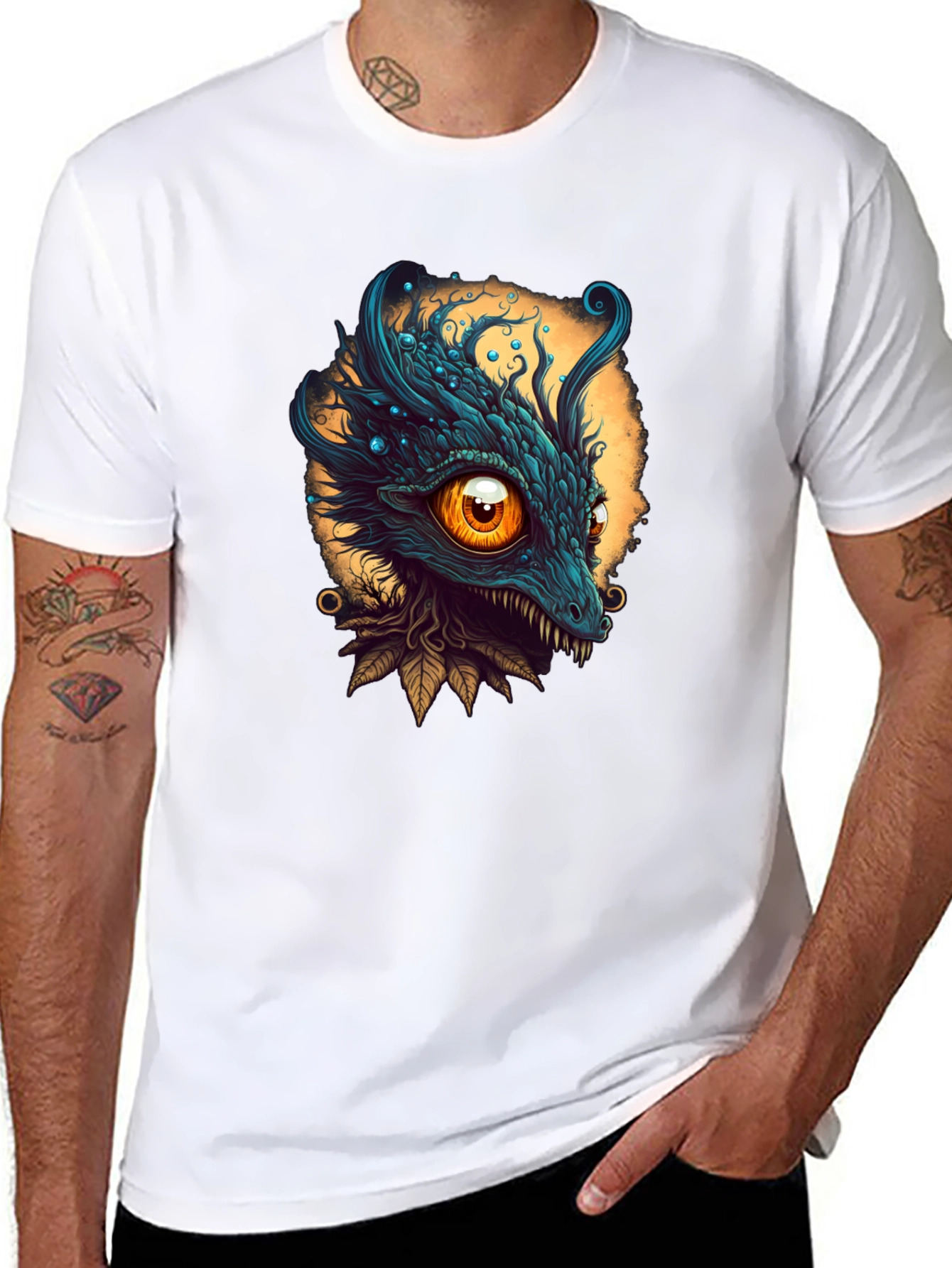 Dragon Eye Graphic Tee - Unique Fantasy Design
