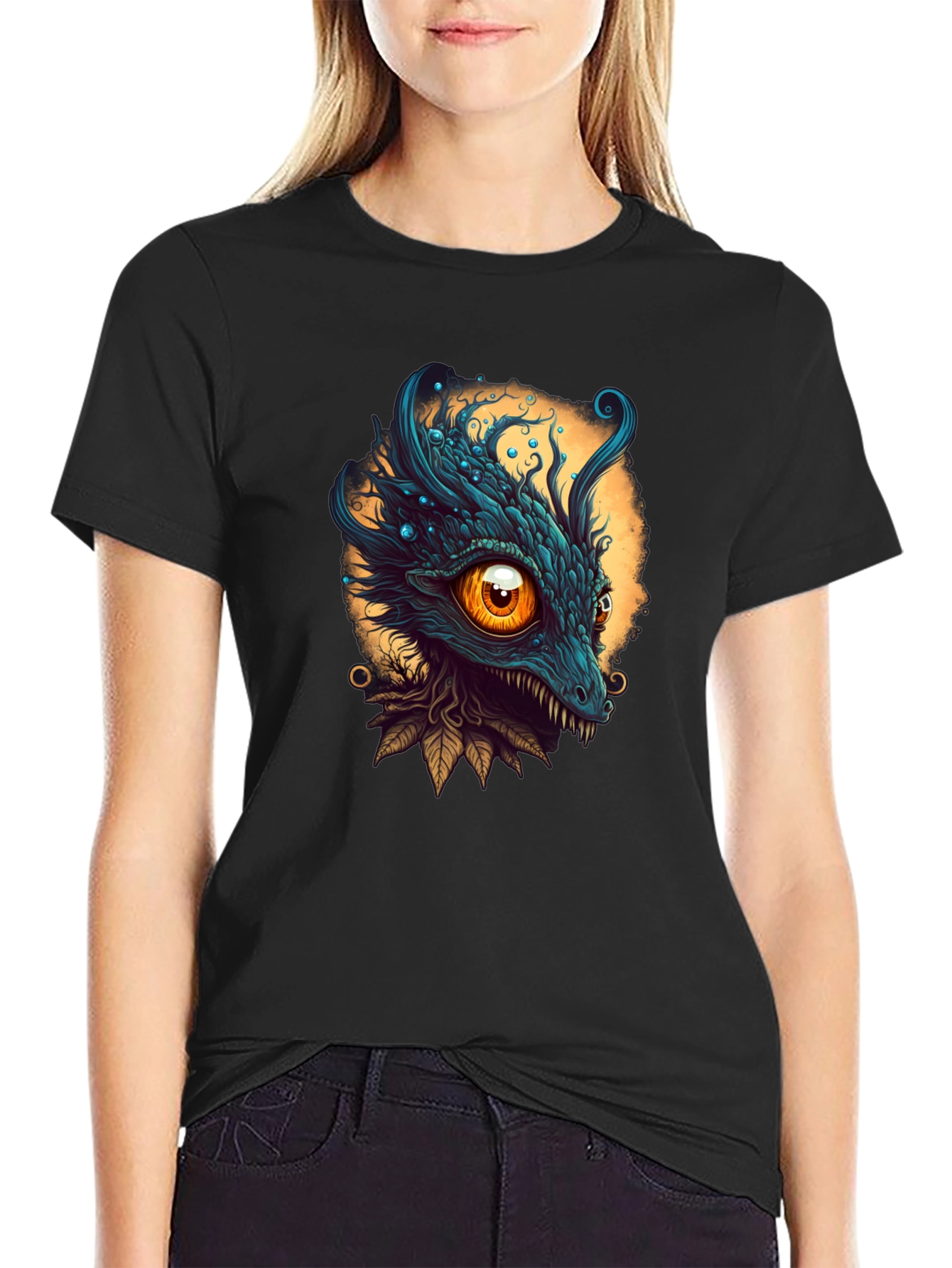 Dragon Eye Graphic Tee - Unique Fantasy Design