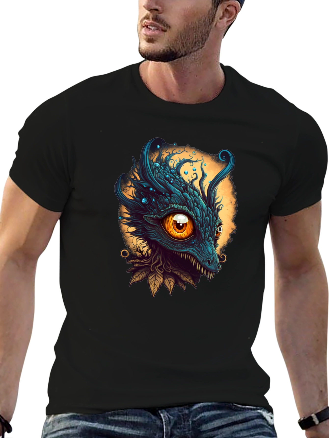 Dragon Eye Graphic Tee - Unique Fantasy Design