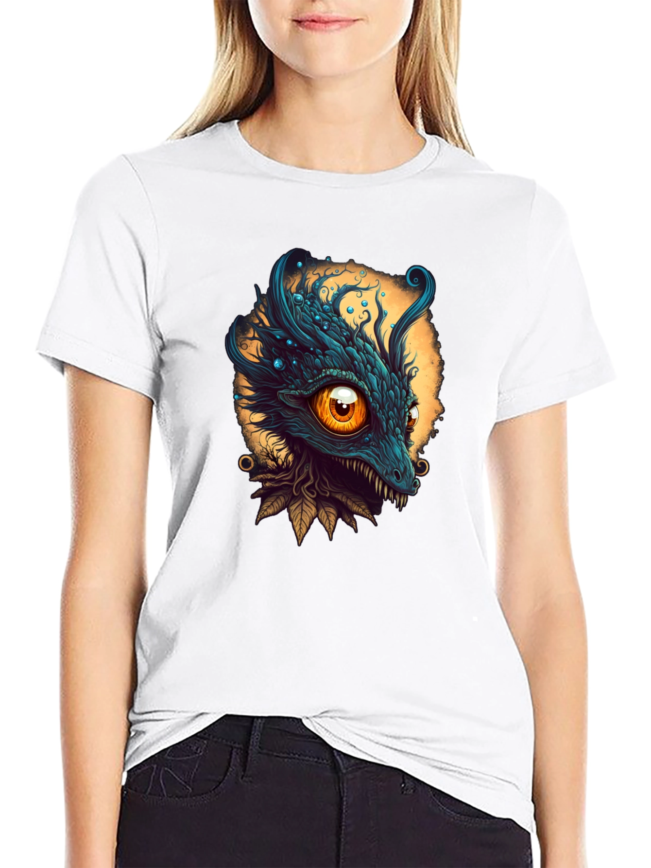 Dragon Eye Graphic Tee - Unique Fantasy Design