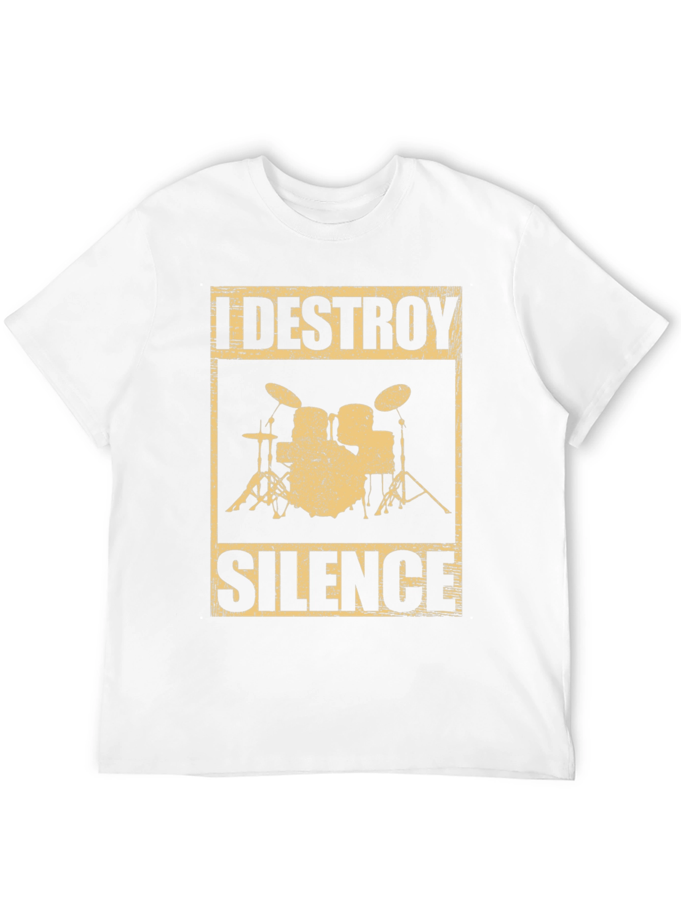I Destroy Silence Drummer T-Shirt - Music Lover Tee