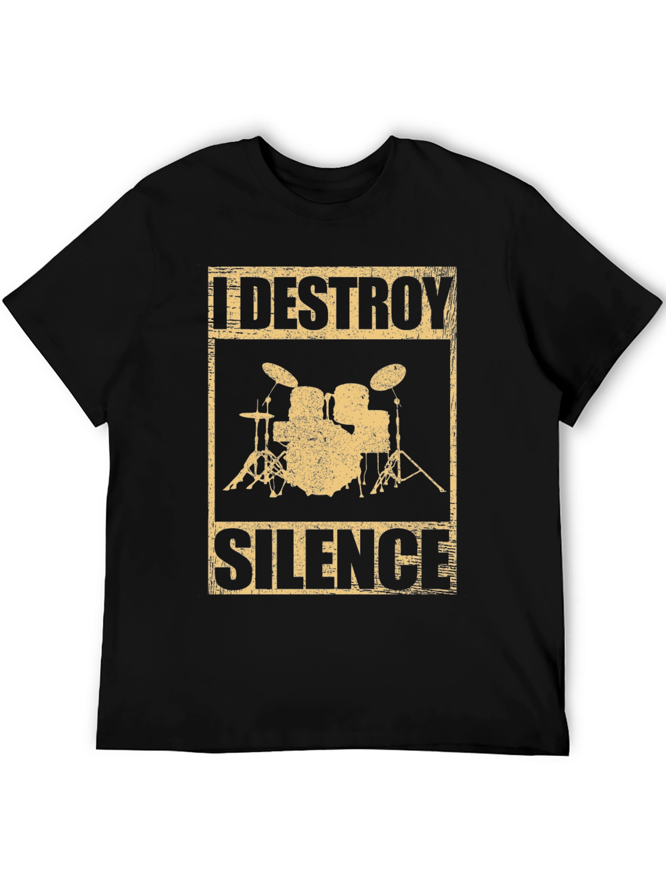 I Destroy Silence Drummer T-Shirt - Music Lover Tee