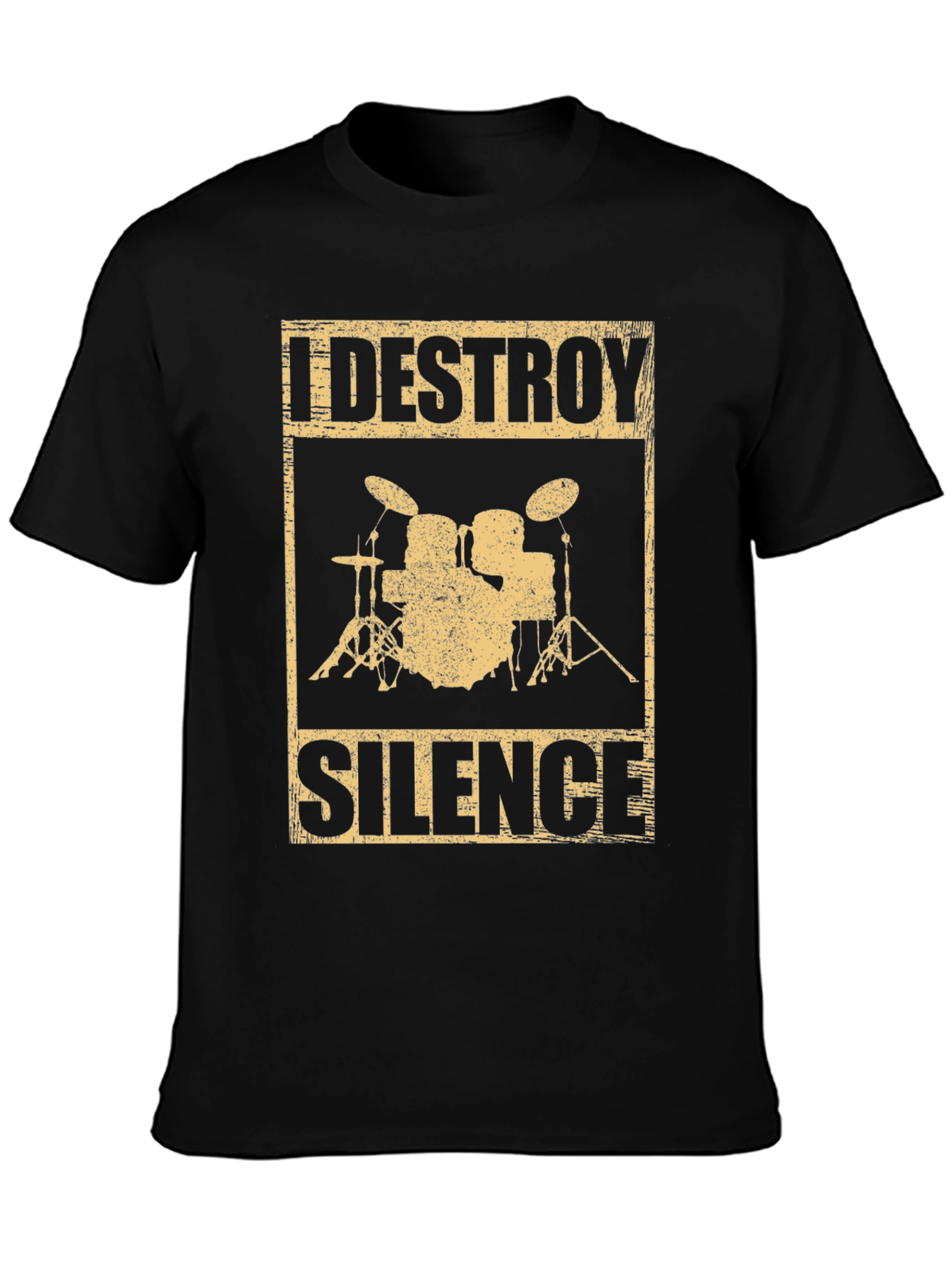 I Destroy Silence Drummer T-Shirt - Music Lover Tee