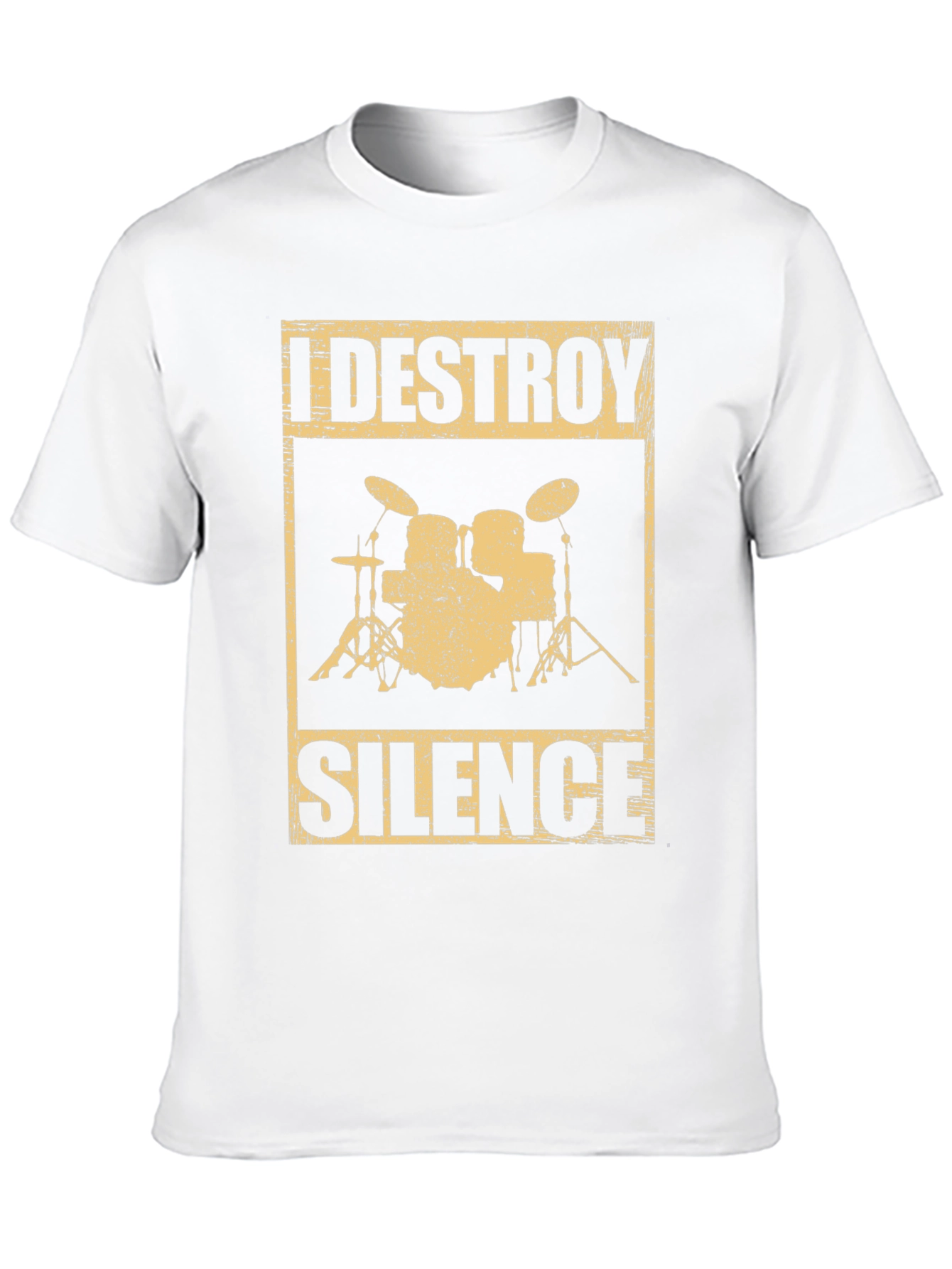 I Destroy Silence Drummer T-Shirt - Music Lover Tee