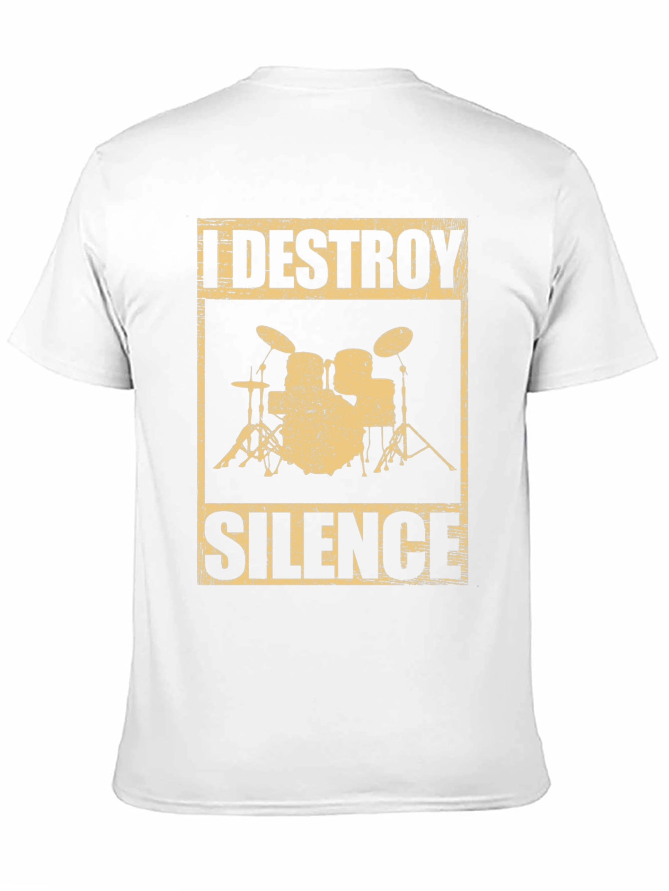 I Destroy Silence Drummer T-Shirt - Music Lover Tee