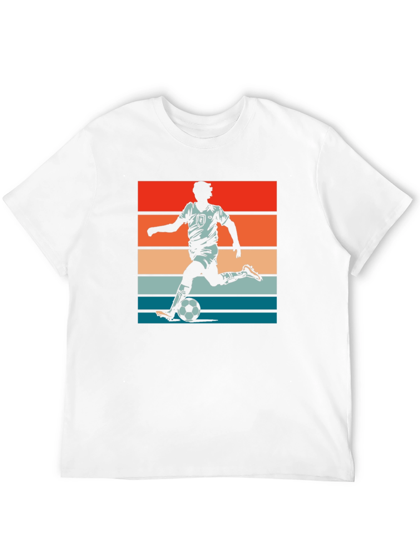 Retro Soccer Player Graphic T-Shirt